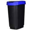 Trójkomorowy segregator odpadów rotho Twist 3 × 25 L (technopolimer, czarny, 252×333×476 mm)
