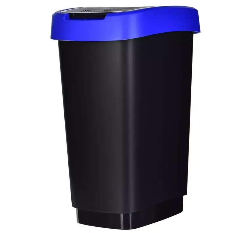 Trójkomorowy segregator odpadów rotho Twist 3 × 25 L (technopolimer, czarny, 252×333×476 mm)