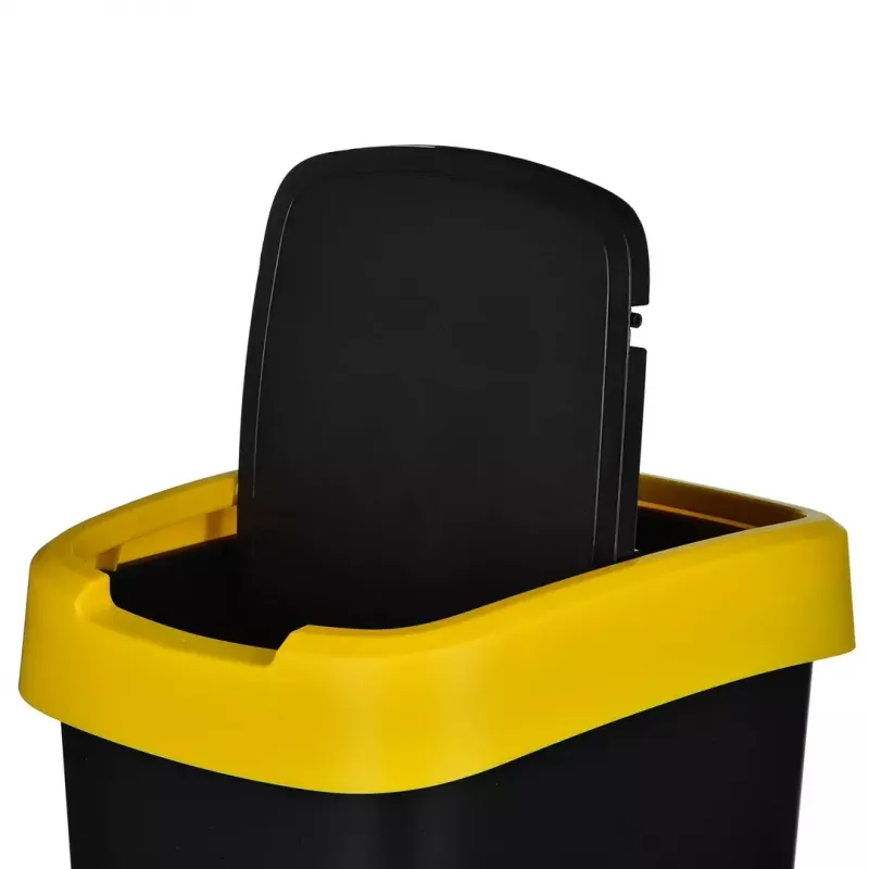 Trójkomorowy segregator odpadów rotho Twist 3 × 25 L (technopolimer, czarny, 252×333×476 mm)