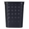 Kosz na pranie rotho Brisen 50 L wentylowany plastikowy kosz z pokrywą i otworem do zawieszenia, czarny, 340×431×529 mm
