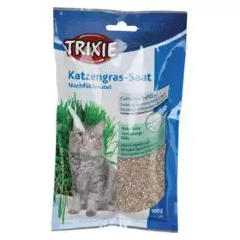 Przysmak z trawy dla kota Trixie 4236 saszetka 100 g — roślinny przysmak warzywny, odrobaczanie