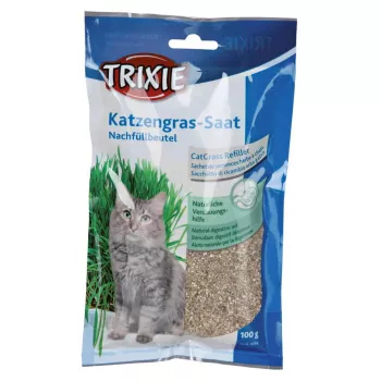 Przysmak z trawy dla kota Trixie 4236 saszetka 100 g — roślinny przysmak warzywny, odrobaczanie