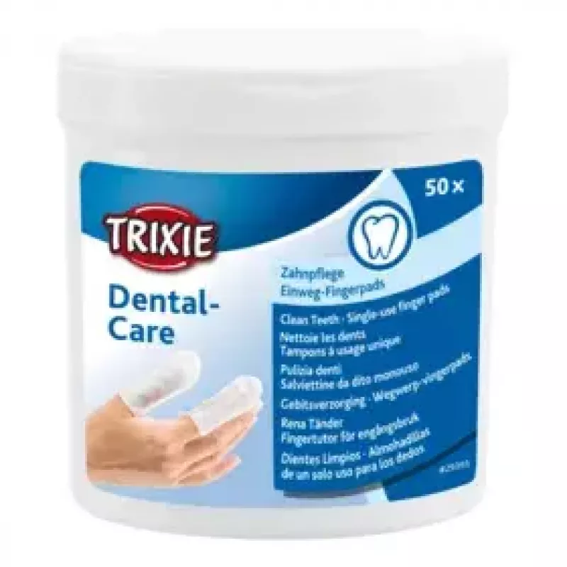 Szczotka dla zwierząt Trixie TX-29393 przezroczysta — szczotka higieniczna dla kotów, psów, królików, 300 g, opakowanie 50 szt.