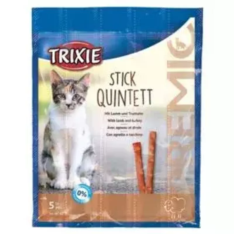 Suplementowe mięsne przysmaki dla kota Trixie 42723, smak indyka, saszetka 25 g, opakowanie 5 szt., białko 33,5%, tłuszcz 20%