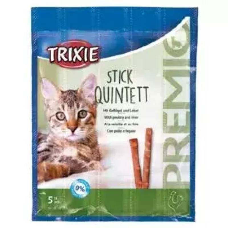 Suplementowe mięsne przysmaki dla kota Trixie 42723, smak indyka, saszetka 25 g, opakowanie 5 szt., białko 33,5%, tłuszcz 20%