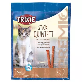 Suplementowe mięsne przysmaki dla kota Trixie 42723, smak indyka, saszetka 25 g, opakowanie 5 szt., białko 33,5%, tłuszcz 20%