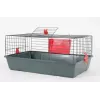 Klatka dla gryzoni ZOLUX Classic 80 — dwupoziomowa obudowa metalowo-plastikowa, 800×430×330 mm, rozstaw prętów 31 mm, szaro-czerwona