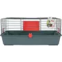 Klatka dla gryzoni ZOLUX Classic 80 — dwupoziomowa obudowa metalowo-plastikowa, 800×430×330 mm, rozstaw prętów 31 mm, szaro-czerwona