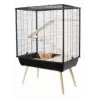 Klatka ZOLUX Neo Cozy Large Rodents H80 czarna — klatka metalowo-plastikowa dla szczurów i myszy, wys. 80 cm, szer. 78 cm, gł. 48 cm