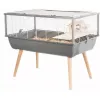 Klatka dla gryzoni ZOLUX Neo Nigha H36 z 2 poziomami, plastikowa podstawa, 780×480×360 mm, szara