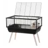 Klatka dla gryzoni ZOLUX Neo Nigha small H36 czarna, drewno, W780×D360×W480 mm, kółko w zestawie