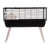 Klatka dla gryzoni ZOLUX Neo Nigha small H36 czarna, drewno, W780×D360×W480 mm, kółko w zestawie