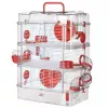 Klatka dla gryzoni ZOLUX Rody3 Trio — habitat dla małych zwierząt, metal/tworzywo sztuczne, 410×270×530 mm, 3 kg, zawiera kołowrotek