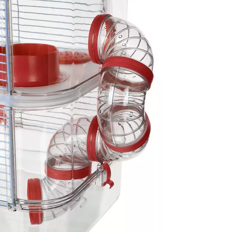 Klatka dla gryzoni ZOLUX Rody3 Trio — habitat dla małych zwierząt, metal/tworzywo sztuczne, 410×270×530 mm, 3 kg, zawiera kołowrotek