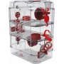 Klatka dla gryzoni ZOLUX Rody3 Trio — habitat dla małych zwierząt, metal/tworzywo sztuczne, 410×270×530 mm, 3 kg, zawiera kołowrotek