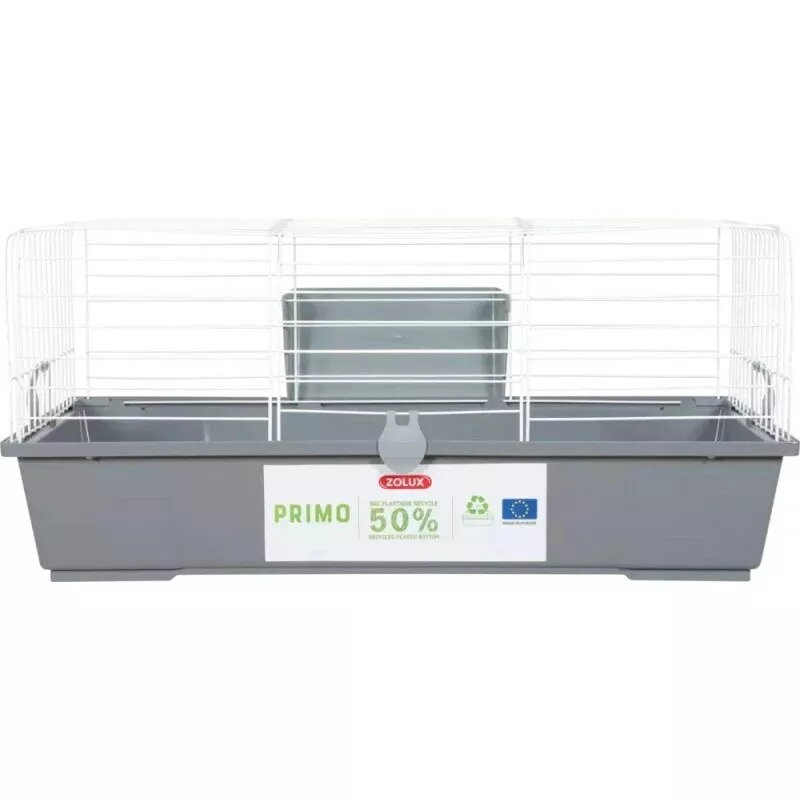 Klatka dla gryzoni ZOLUX Primo 80 cm — biało-szara, długość 80 cm, 810×360×540 mm, metal/tworzywo sztuczne