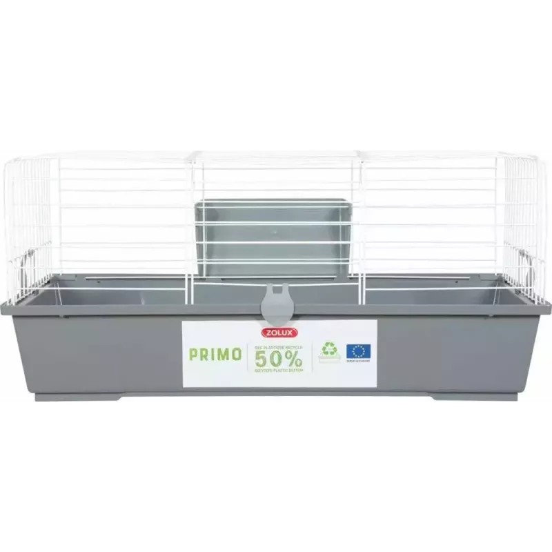 Klatka dla gryzoni ZOLUX Primo 80 cm — biało-szara, długość 80 cm, 810×360×540 mm, metal/tworzywo sztuczne