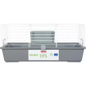 Klatka dla gryzoni ZOLUX Primo 80 cm — biało-szara, długość 80 cm, 810×360×540 mm, metal/tworzywo sztuczne