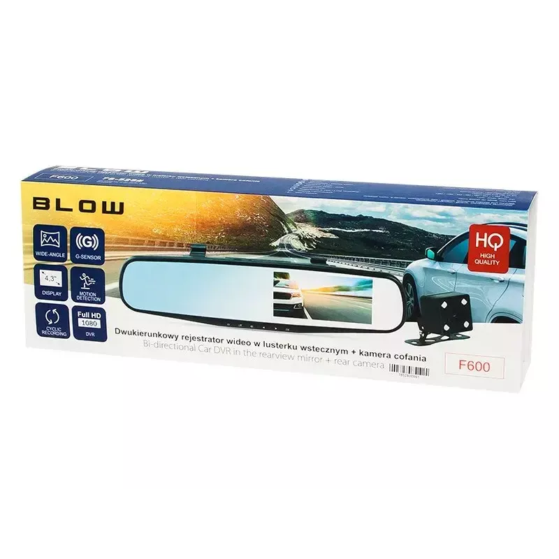 Dashcam BLOW F600 Full HD 1080p Night Vision – nagrywanie 1080p, tryb nocny