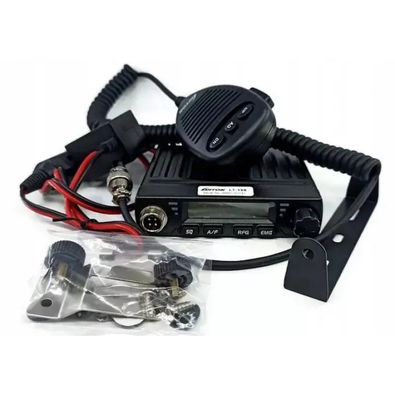 Samochodowe radio CB Luiton LT-198, 40 kanałów AM/FM, 4 W, 12–24 V, czarne, wtyczka do gniazda zapalniczki