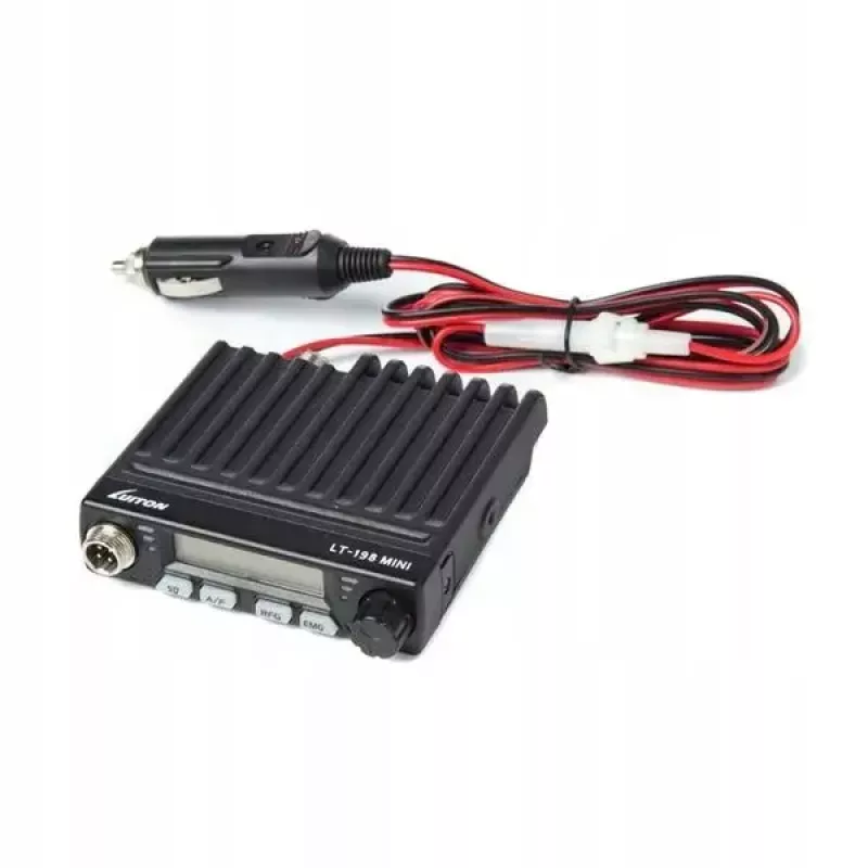 Samochodowe radio CB Luiton LT-198, 40 kanałów AM/FM, 4 W, 12–24 V, czarne, wtyczka do gniazda zapalniczki