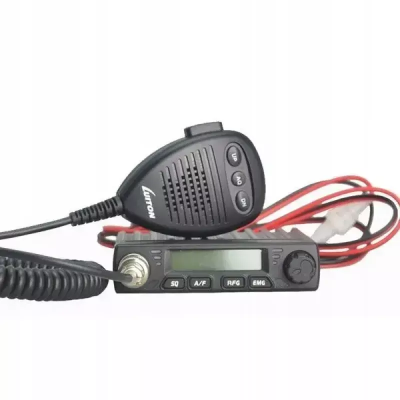 Samochodowe radio CB Luiton LT-198, 40 kanałów AM/FM, 4 W, 12–24 V, czarne, wtyczka do gniazda zapalniczki