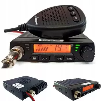 Samochodowe radio CB Luiton LT-198, 40 kanałów AM/FM, 4 W, 12–24 V, czarne, wtyczka do gniazda zapalniczki