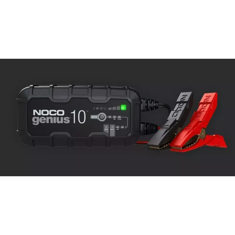 Ładowarka akumulatorów NOCO GENIUS10 EU 10 A do akumulatorów 6V i 12V — konserwacja i odsiarczanie, 150 W, Li‑Ion/AGM/Żel, wodoszczelna IPX
