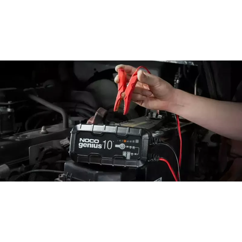 Ładowarka akumulatorów NOCO GENIUS10 EU 10 A do akumulatorów 6V i 12V — konserwacja i odsiarczanie, 150 W, Li‑Ion/AGM/Żel, wodoszczelna IPX