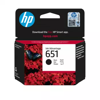 HP 651 Czarny Oryginalny Ink Advantage, wkład atramentowy, czarny, 1 szt., 600 stron