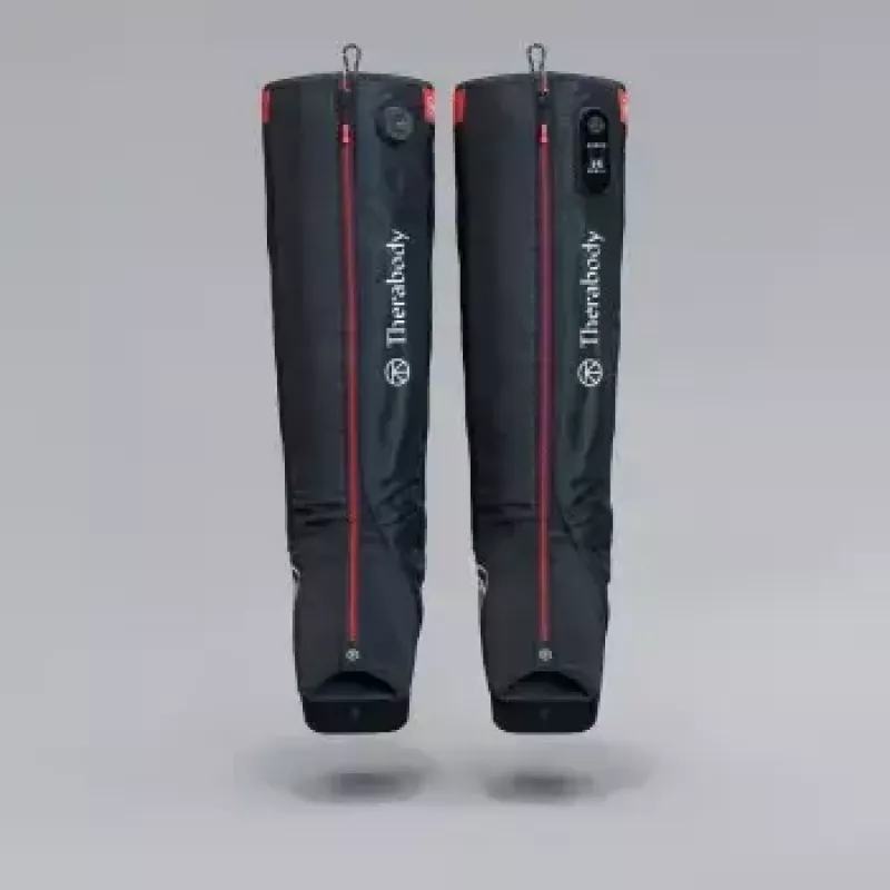Buty kompresyjne Therabody Recovery Air Jetboots Pro Plus — Pełna długość, Regular, pneumatyczne 20–100 mmHg, wibracja, LCD, akumulatorowe