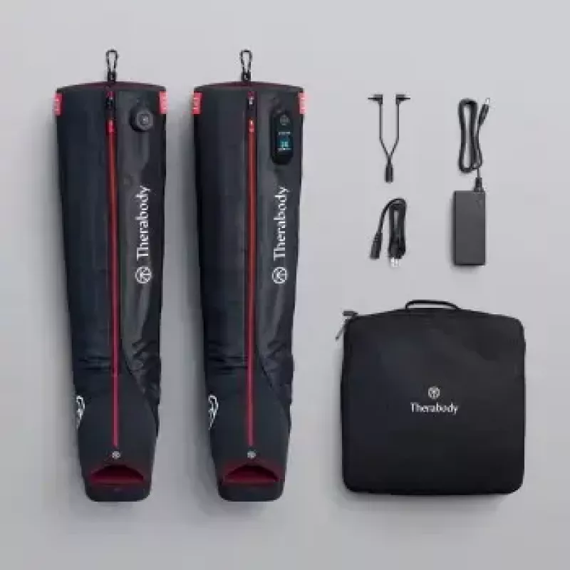 Buty kompresyjne Therabody Recovery Air Jetboots Pro Plus — Pełna długość, Regular, pneumatyczne 20–100 mmHg, wibracja, LCD, akumulatorowe