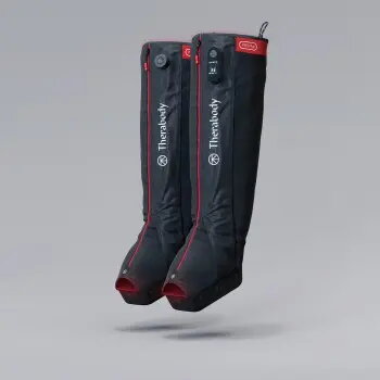 Buty kompresyjne Therabody Recovery Air Jetboots Pro Plus — Pełna długość, Regular, pneumatyczne 20–100 mmHg, wibracja, LCD, akumulatorowe