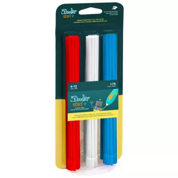 3Doodler Start 3DS-ECO-MIX1-75 materiał do druku 3D Kompostowalny plastik Niebieski, Czerwony, Biały 1 g