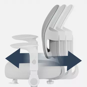 Krzesło obrotowe mark adler Junior 5.0 — ergonomiczne oparcie siatkowe, siedzisko piankowe, regulacja wysokości 42–54 cm, szary