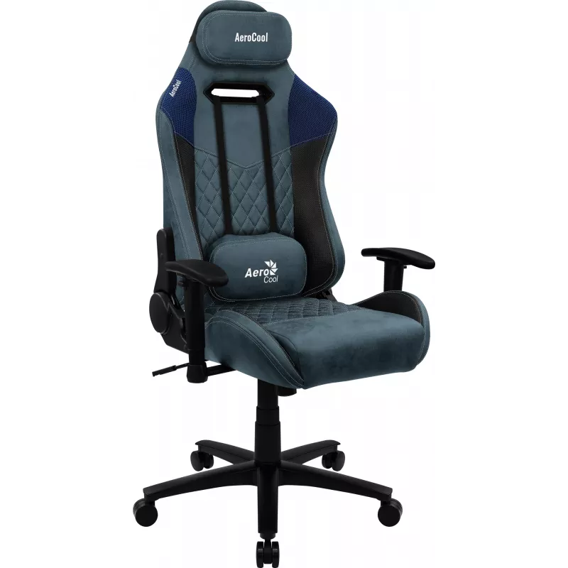 Fotel gamingowy Aerocool DUKE AeroSuede, czarno-niebieski