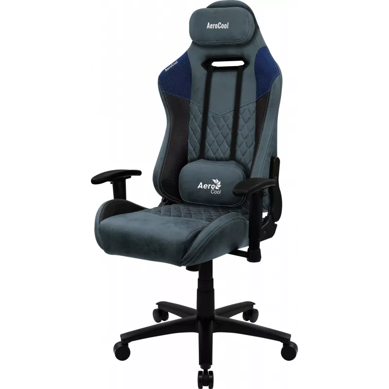Fotel gamingowy Aerocool DUKE AeroSuede, czarno-niebieski