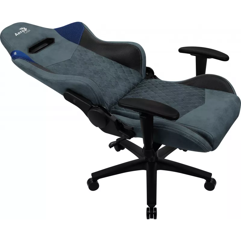 Fotel gamingowy Aerocool DUKE AeroSuede, czarno-niebieski