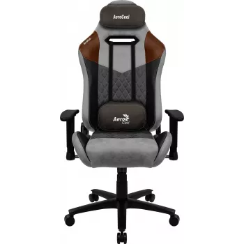 Aerocool DUKE AeroSuede uniwersalny fotel gamingowy czarny, brązowy, szary