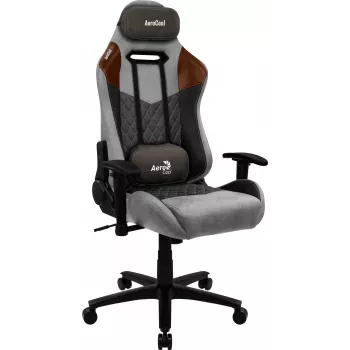 Aerocool DUKE AeroSuede uniwersalny fotel gamingowy czarny, brązowy, szary