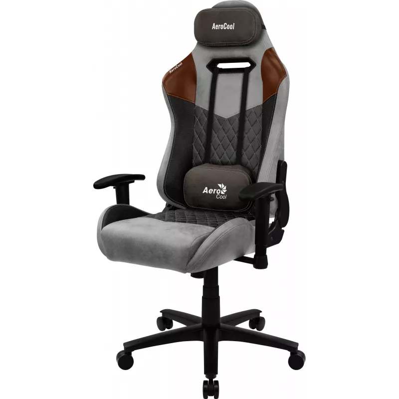 Aerocool DUKE AeroSuede uniwersalny fotel gamingowy czarny, brązowy, szary