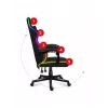 Fotel gamingowy Huzaro FORCE 4.4 RGB Czarny — obszyty tkaniną kubełkowy fotel, maks. 130 kg, regulowane oparcie, wysokość 115–125 cm, podświetlenie RGB