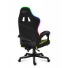 Fotel gamingowy Huzaro FORCE 4.4 RGB Czarny — obszyty tkaniną kubełkowy fotel, maks. 130 kg, regulowane oparcie, wysokość 115–125 cm, podświetlenie RGB