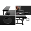 Biurko gamingowe Huzaro Hero 5.0 Czarny — prosty aluminiowy stelaż, blat z włókna węglowego 1200×600 mm