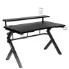 Biurko gamingowe Huzaro Hero 5.0 Czarny — prosty aluminiowy stelaż, blat z włókna węglowego 1200×600 mm