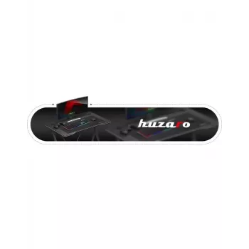 Biurko gamingowe Huzaro Hero 1.4 Czarny, prostokątne, blat MDF, 1000x500x750 mm, czarne