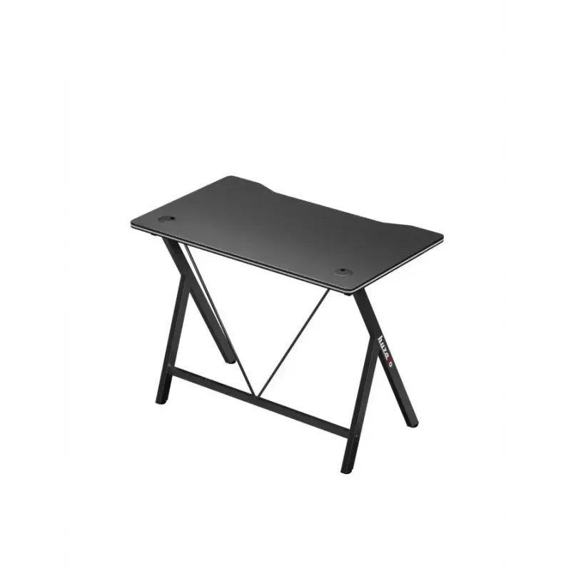 Biurko gamingowe Huzaro Hero 1.4 Czarny, prostokątne, blat MDF, 1000x500x750 mm, czarne