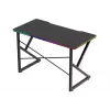 Stół gamingowy Huzaro Hero 1.7 RGB Czarny — proste ergonomiczne biurko 1200x600 mm, wysokość 750 mm, LED, uchwyt na kubek, haczyk na słuchawki