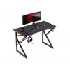 Stół gamingowy Huzaro Hero 1.7 RGB Czarny — proste ergonomiczne biurko 1200x600 mm, wysokość 750 mm, LED, uchwyt na kubek, haczyk na słuchawki