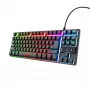 Trust GXT 833 Thado klawiatura Gaming USB Holenderski Czarny, Srebrny